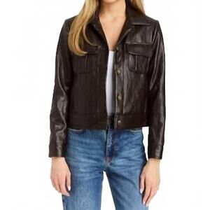 NEW DREW maribel button down blazer in mahogany